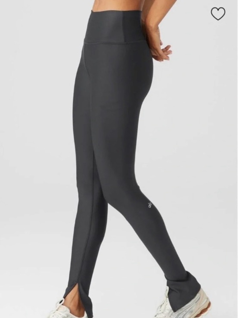 Alo Yoga Charcoal Airlift Leggings with Bottom Slits